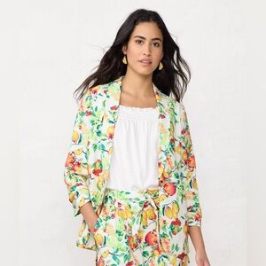Women’s Lauren Conrad One Button Fruit Blazer Size‎ XXL Ruched Sleeve  NWT Work